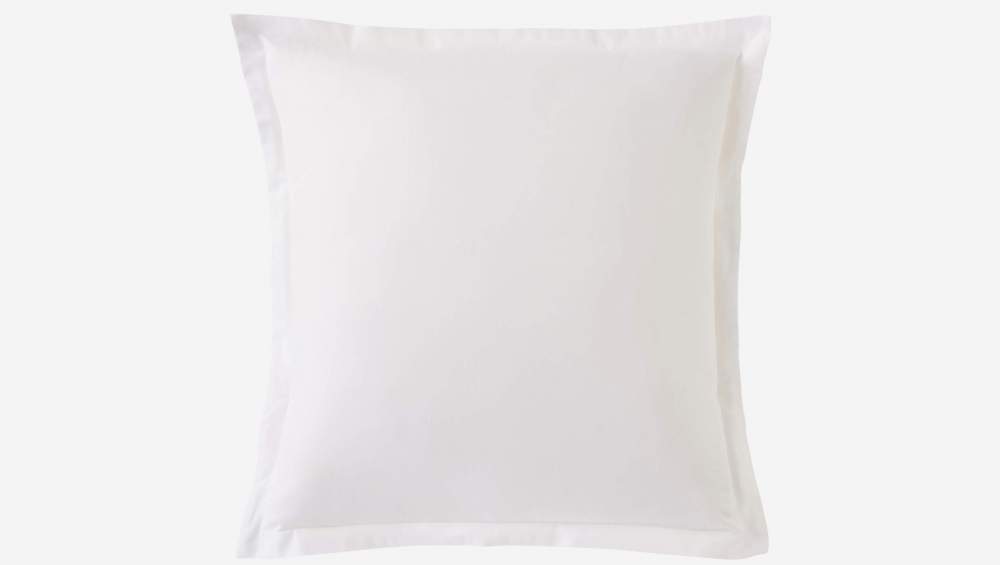 Funda de almohada de algodón - 65 x 65 cm - Blanca