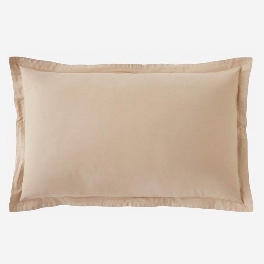 Funda de almohada de algodón - 50 x 80 cm - Beige