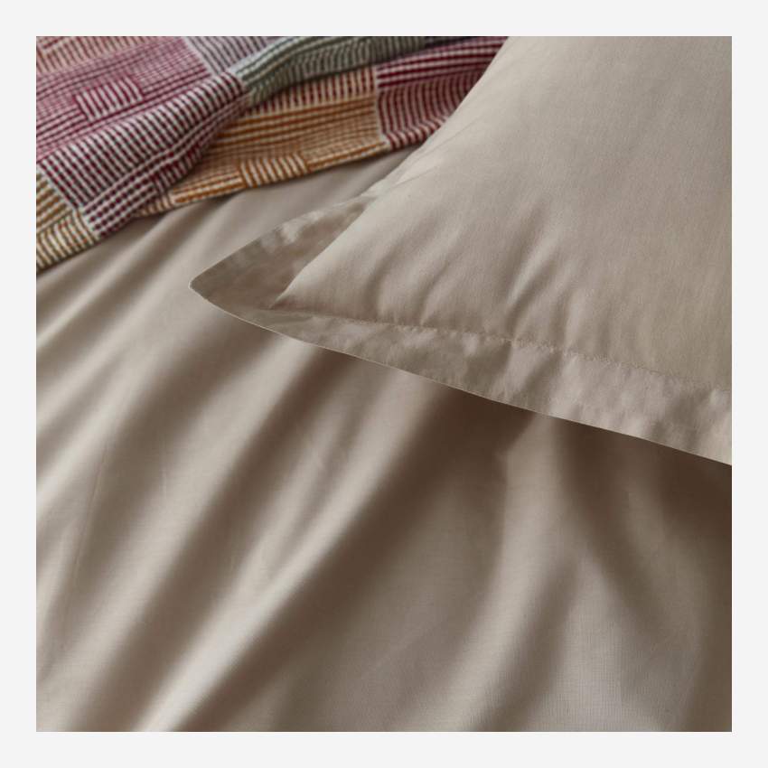 Funda de almohada de algodón - 65 x 65 cm - Beige