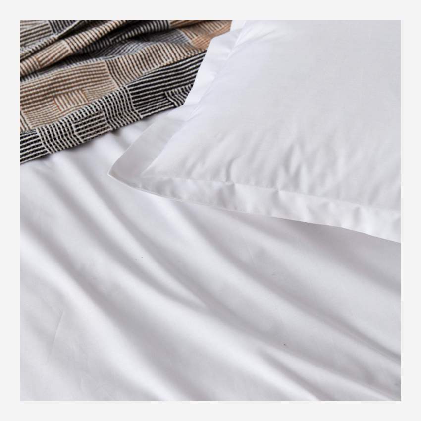 Funda de almohada de algodón - 50 x 80 cm - Blanca