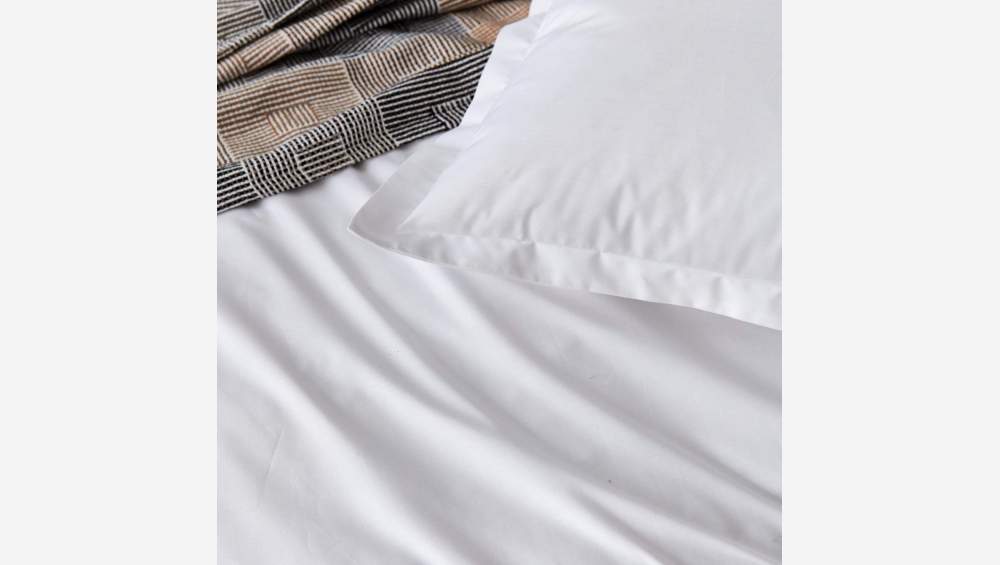 Capa de edredão de algodão - 140 x 200 cm - Branco
