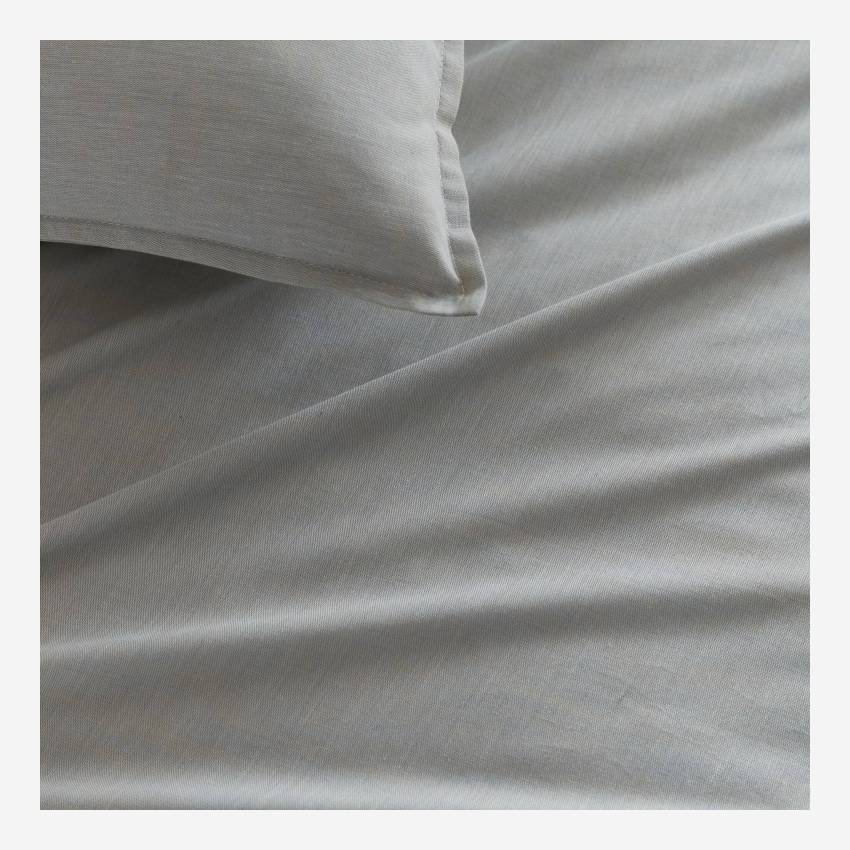Funda de almohada de algodón - 65 x 65 cm - Beige y verde claro