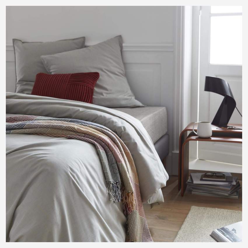 Bettbezug aus Baumwolle - 240 x 260 cm - Beige und Hellgrün