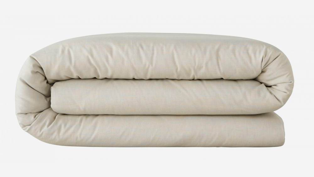 Bettbezug aus Baumwolle - 220 x 240 cm - Beige und Hellgrün