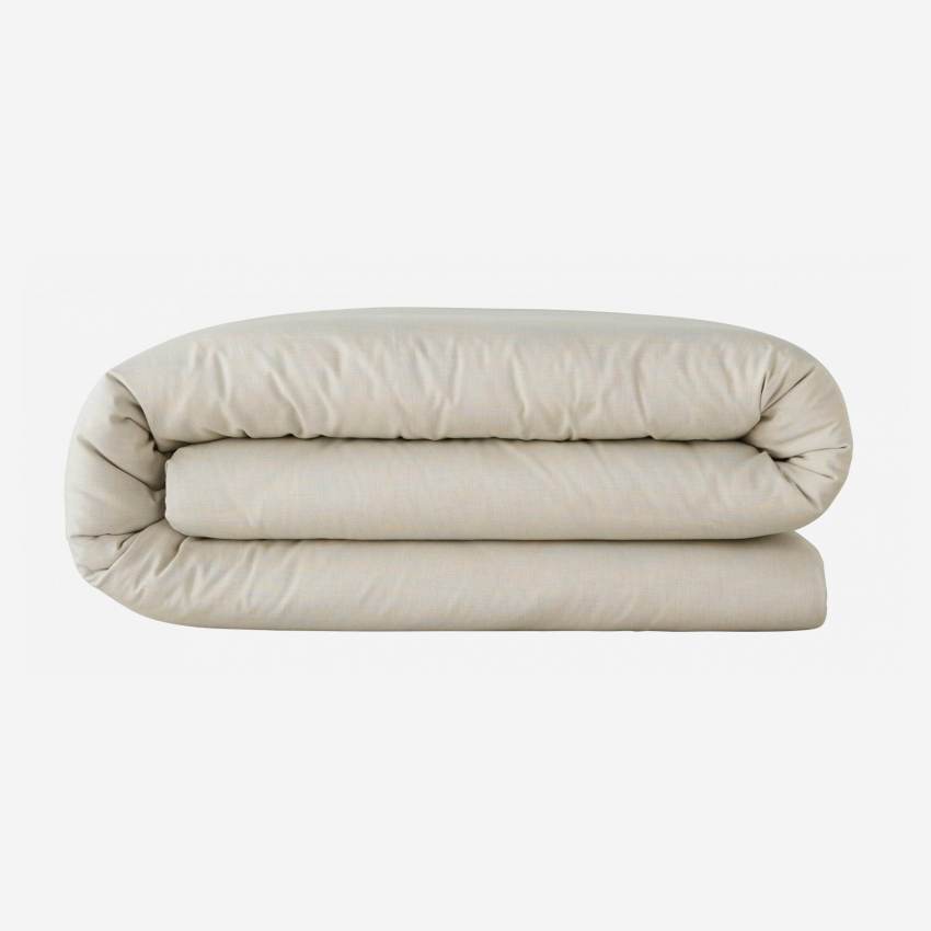 Bettbezug aus Baumwolle - 200 x 200 cm - Beige und Hellgrün