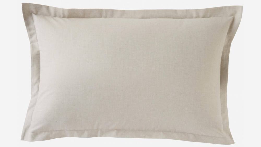Funda de almohada de algodón - 50x80cm - Beige