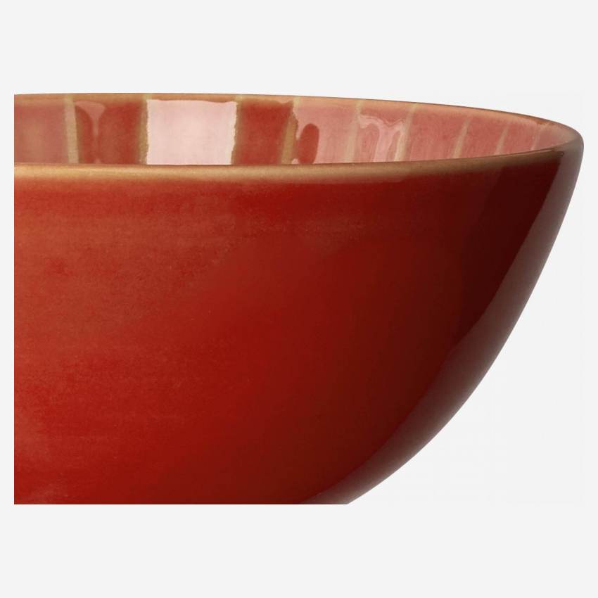 Kom van aardewerk - 15 cm - Rood