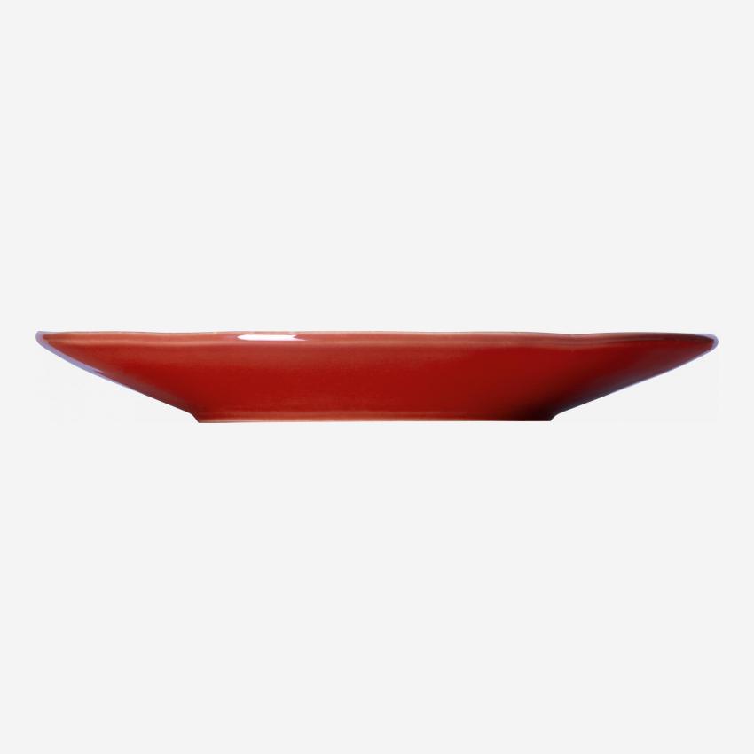 Dessertteller aus Sandstein - 21 cm - Rot
