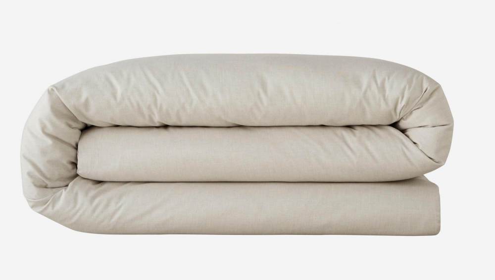 Bettbezug aus Baumwolle - 200 x 200 cm - Beige