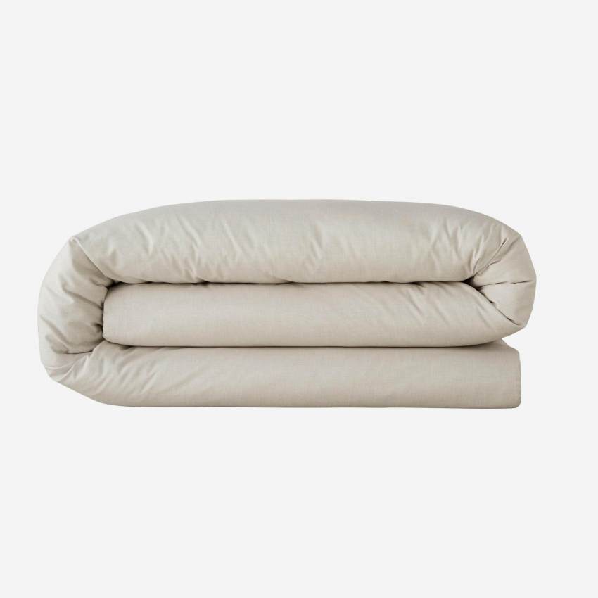 Bettbezug aus Baumwolle - 140 x 200 cm - Beige