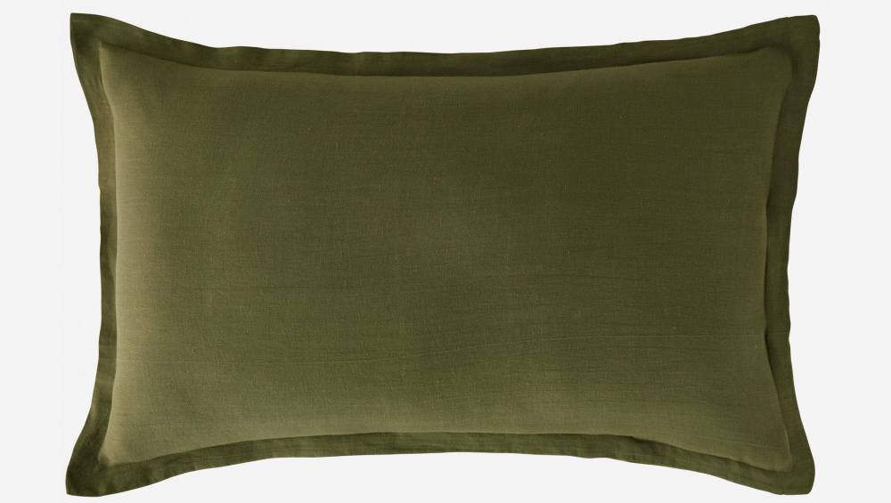 Linen - Funda de almohada de lino - 50 x 80 cm - Caqui - Habitat