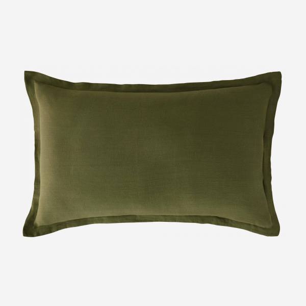 Funda de almohada de lino - 50 x 80 cm - Caqui