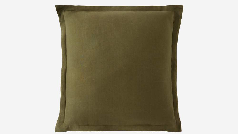 Funda de almohada de lino - 65 x 65 cm - Caqui