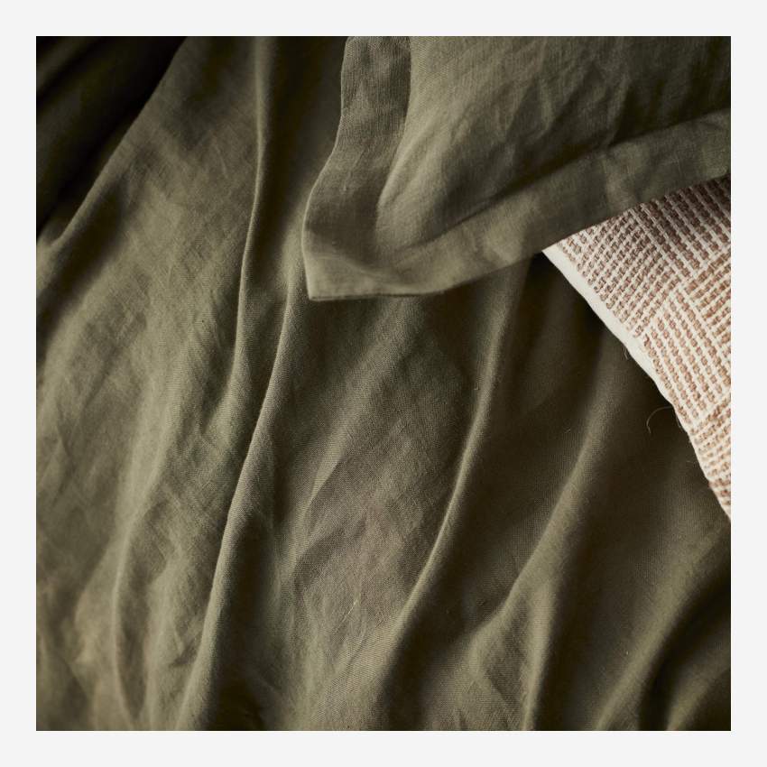 Funda de almohada de lino - 65 x 65 cm - Caqui