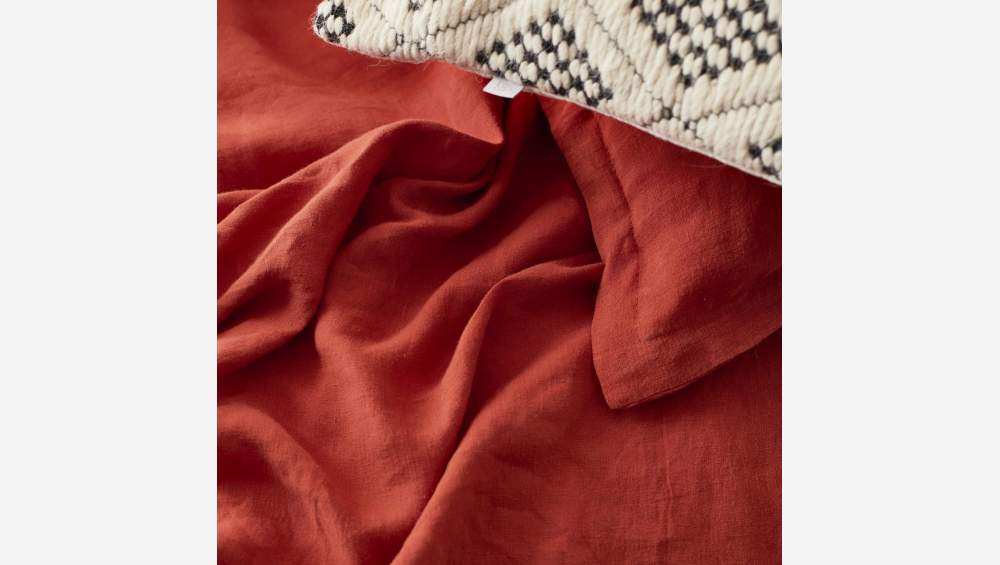 Funda de almohada de lino - 65 x 65 cm Terracota