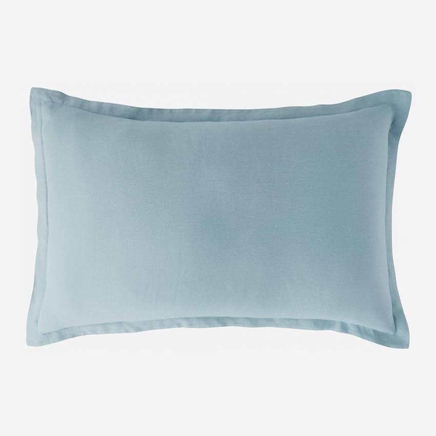 Linen - Federa per cuscino in lino - 50 x 80 cm - Celeste - Habitat
