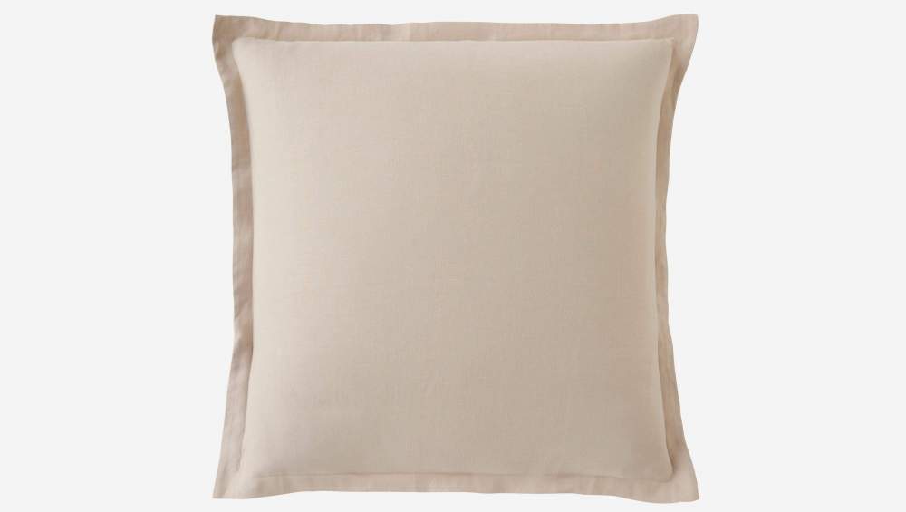 Linen - Federa per cuscino in lino - 65 x 65 cm - Naturale - Habitat