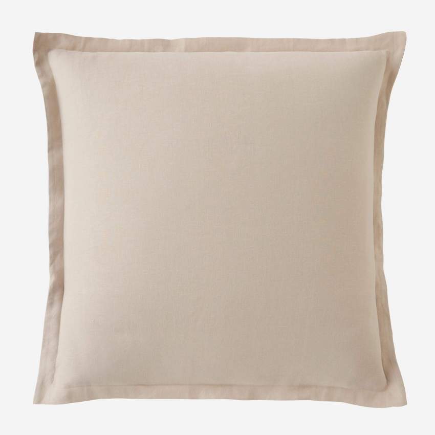 Funda de almohada de lino - 65 x 65 cm - Natural