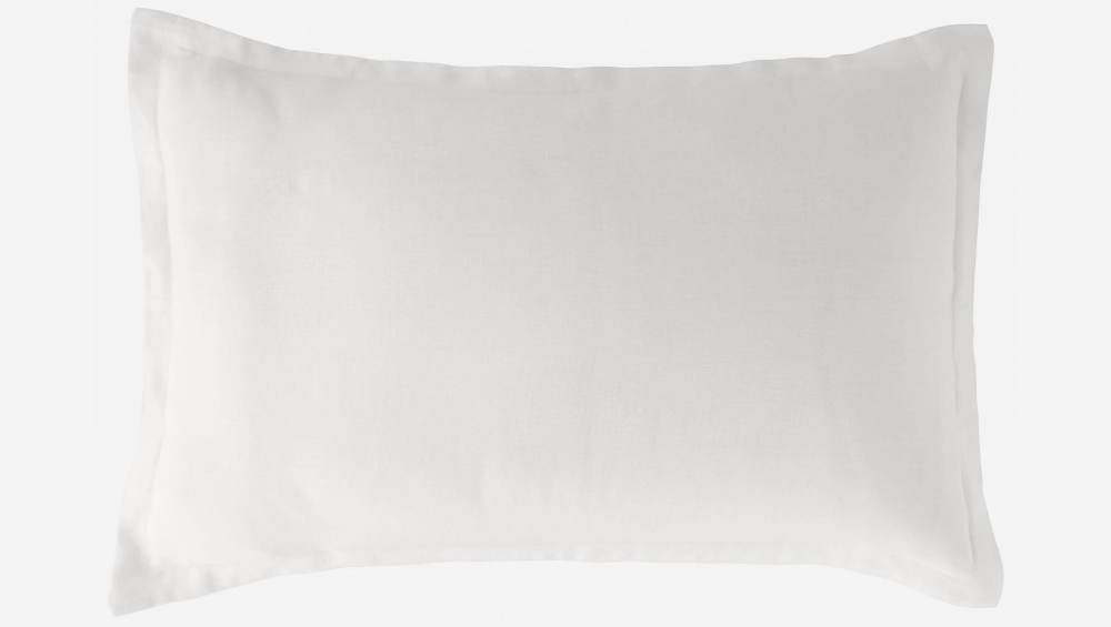 Kopfkissenbezug aus Leinen - 50 x 80 cm - Weiß
