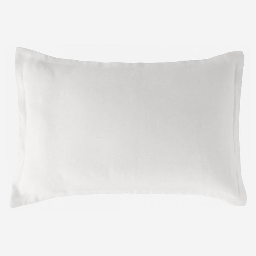 Federa per cuscino in lino - 50 x 80 cm - Bianco