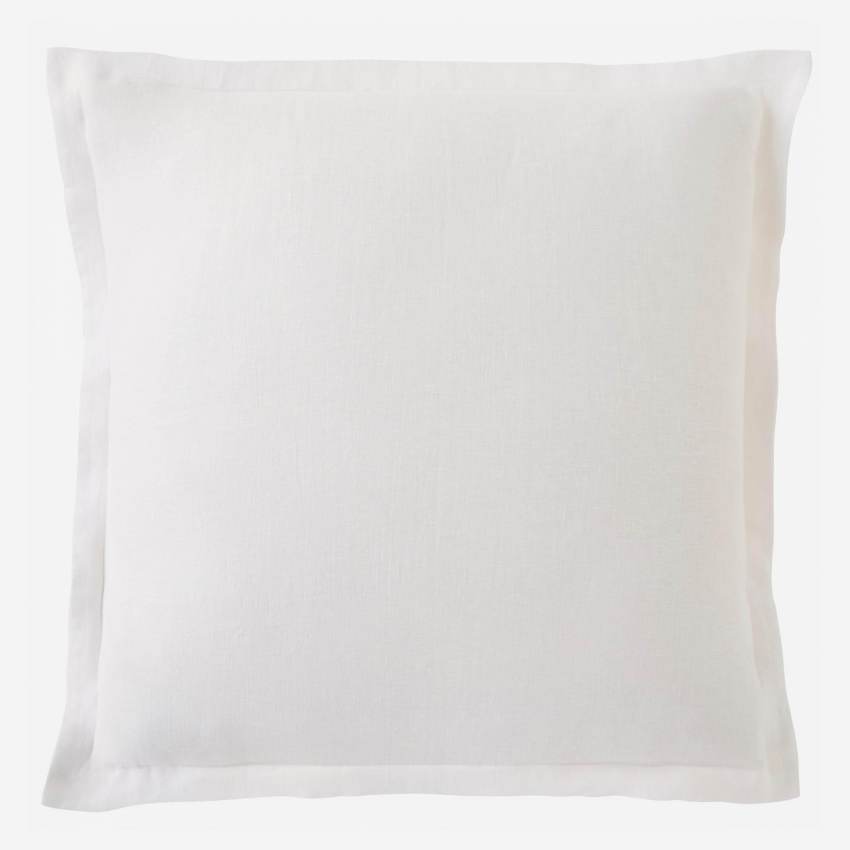 Federa per cuscino in lino - 65 x 65 cm - Bianco