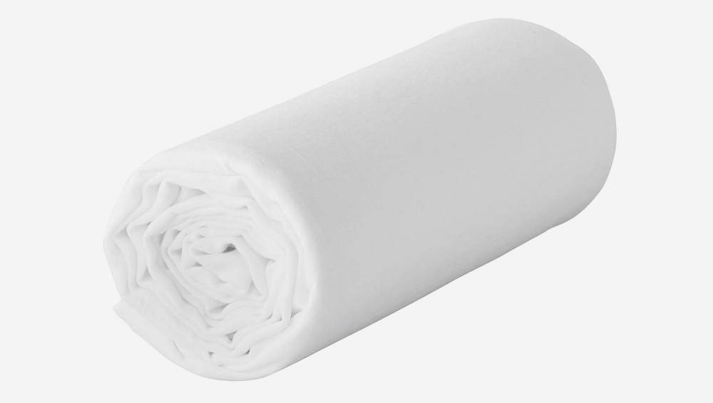 Lenzuolo con angoli in lino - 160 x 200 cm - Bianco