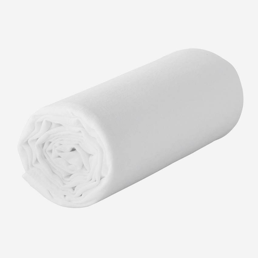 Lenzuolo con angoli in lino - 160 x 200 cm - Bianco