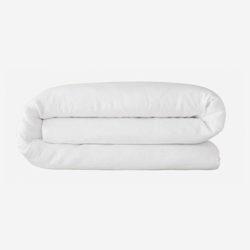 Bettbezug aus Leinen - 220 x 240 cm - Weiß