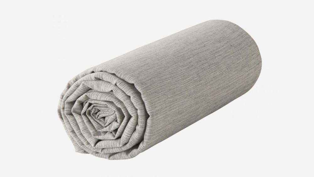 Spannbettlaken aus Baumwolle - 160 x 200 cm - Grau