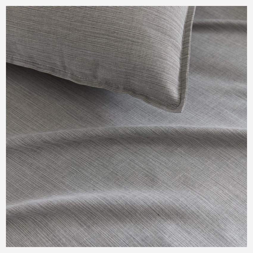 Lençol de baixo de algodão - 140 x 200 cm - Cinza