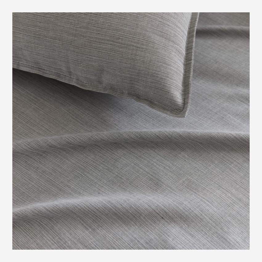 Capa de edredão de algodão - 240 x 260 cm - Cinza