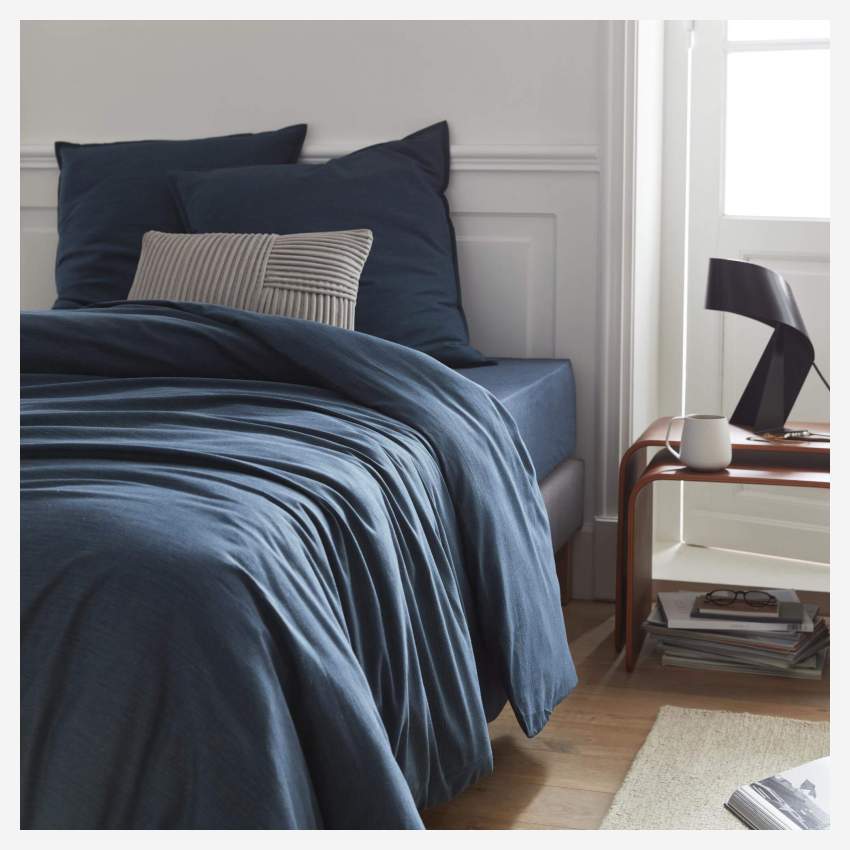 Funda de almohada de algodón - 50 x 80 cm - Azul oscuro