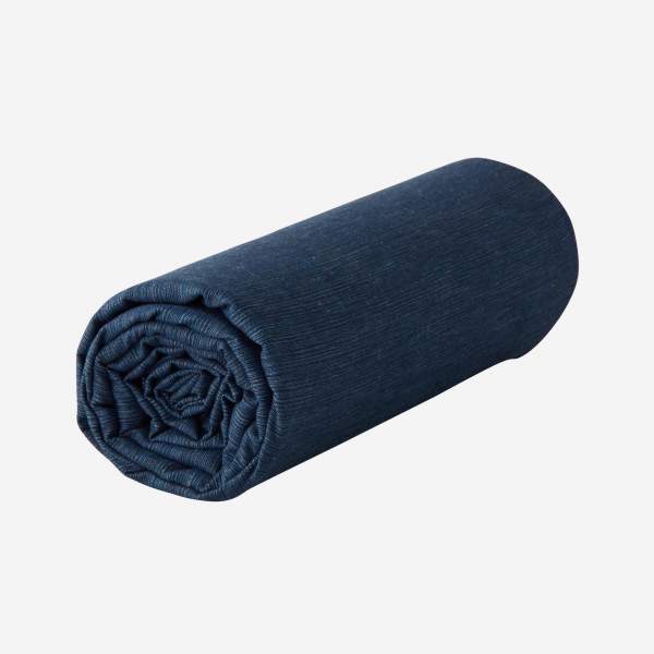 Lençol de baixo de algodão - 180 x 200 cm - Azul meia-noite