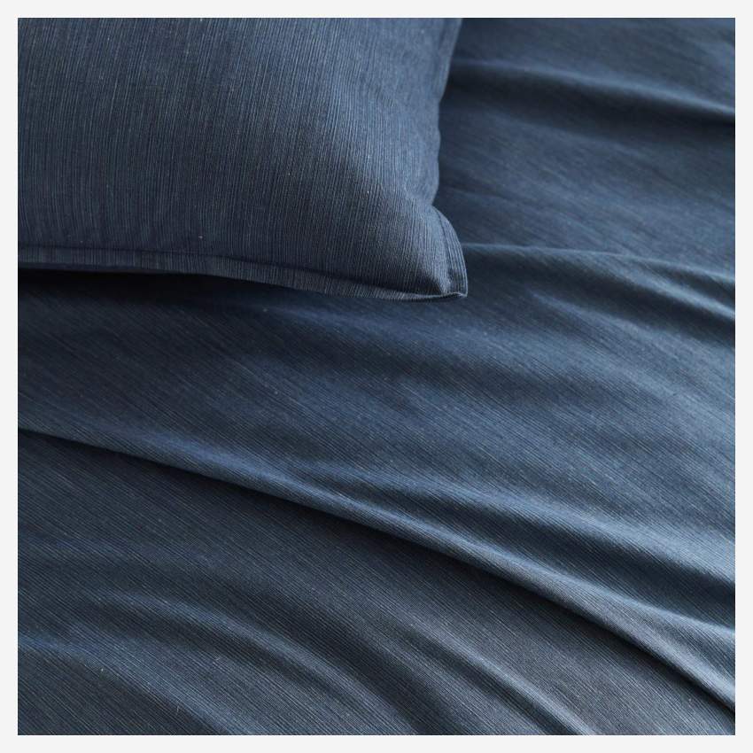 Lençol de baixo de algodão - 160 x 200 cm - Azul meia-noite