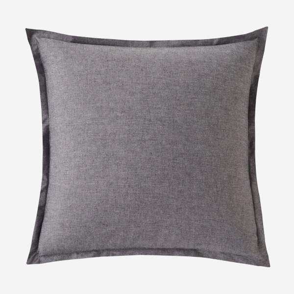 Funda de almohada de algodón - 65 x 65 cm - Gris