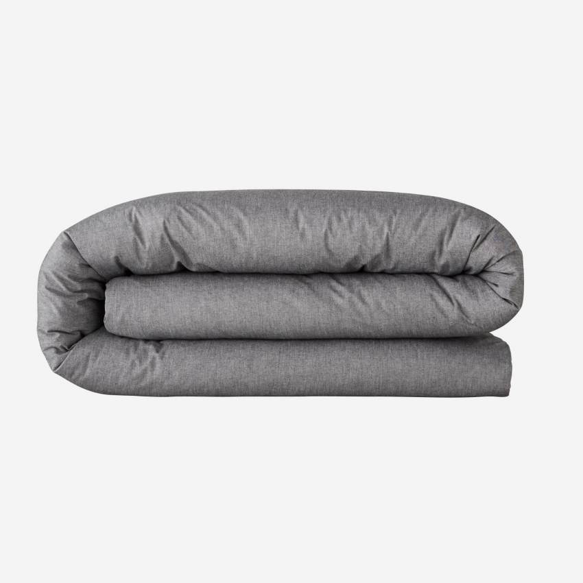 Bettbezug aus Baumwolle - 220 x 240 cm - Grau