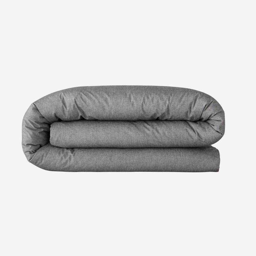 Bettbezug aus Baumwolle - 140 x 200 cm - Grau
