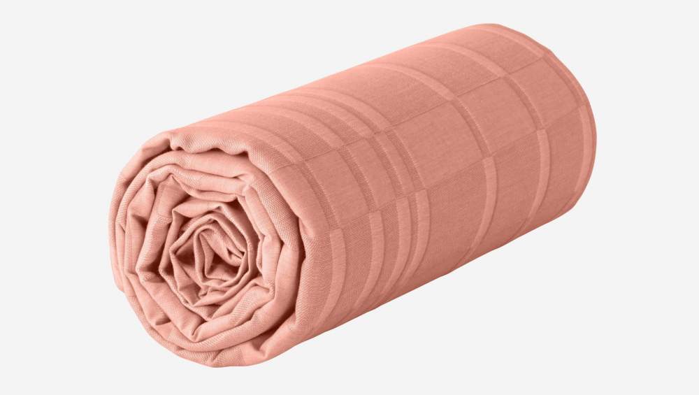 Sábana bajera de gasa de algodón - 160 x 200 cm - Rosa