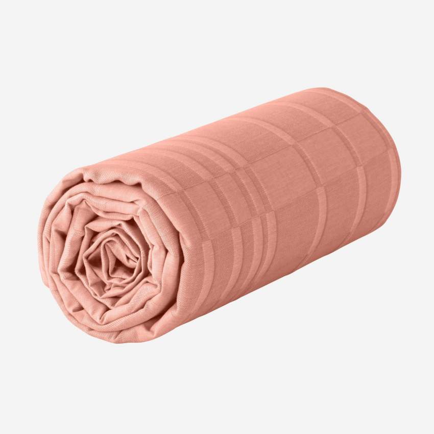 Lençol de baixo em gaze de algodão - 160 x 200 cm - Rosa