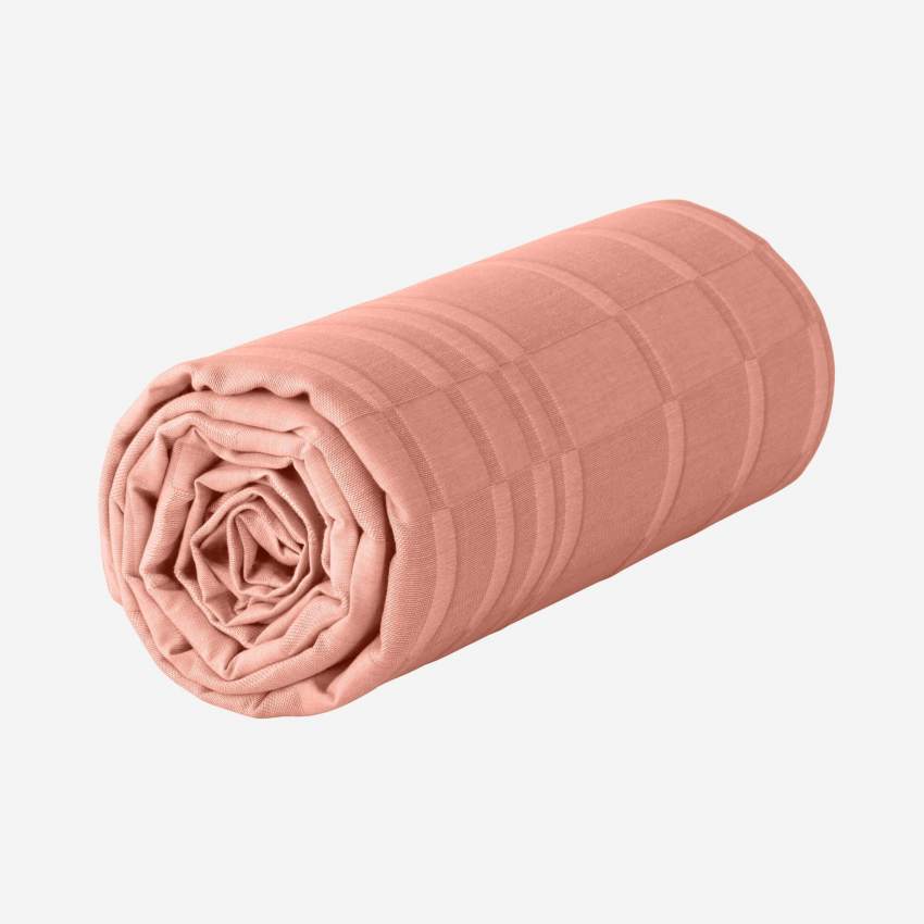 Lençol de baixo em gaze de algodão - 160 x 200 cm - Rosa