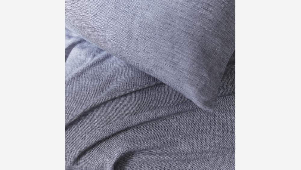 Lençol de baixo em gaze de algodão - 160 x 200 cm - Cinza