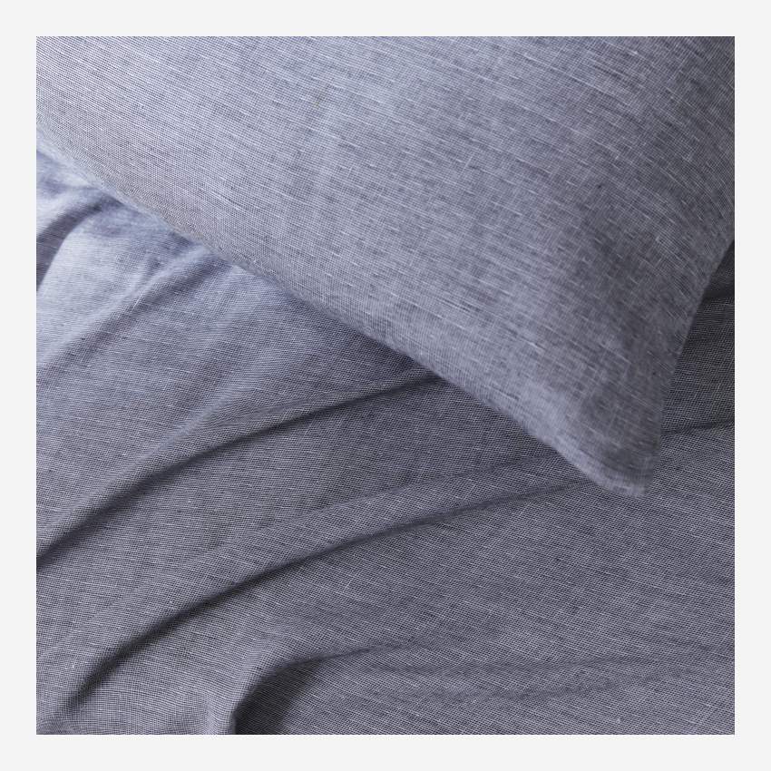 Conjunto de cama em gaze de algodão - 240 x 260 cm + 2 fronhas 65 x 65 cm - Cinza