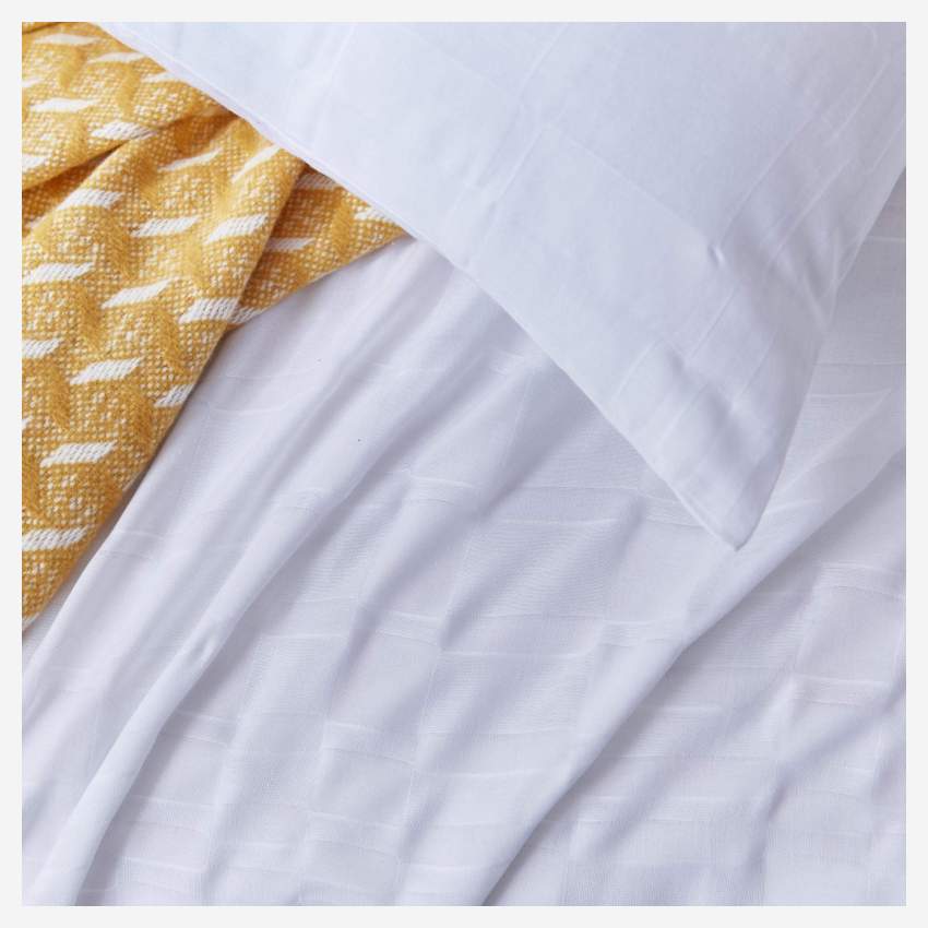 Conjunto de cama em gaze de algodão - 220 x 240 cm + 2 fronhas 65 x 65 cm - Branco