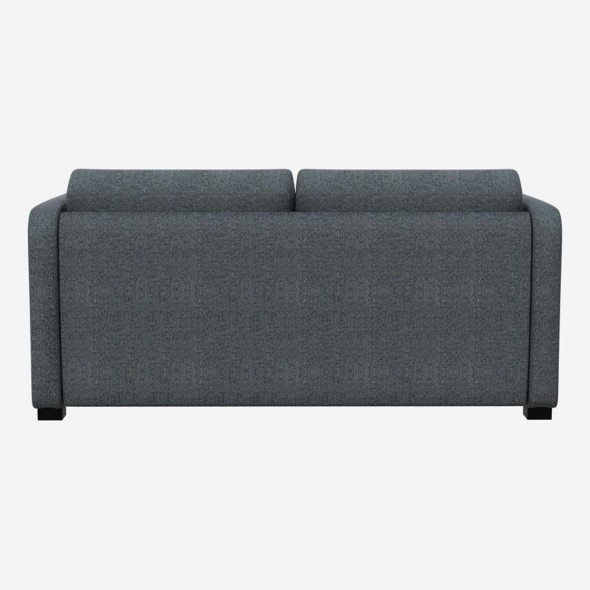 Sofá-cama de tecido 2 lugares com braços finos - Azul cinza