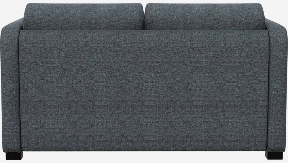 Sofá-cama compacto de tecido com braços finos - Azul cinza