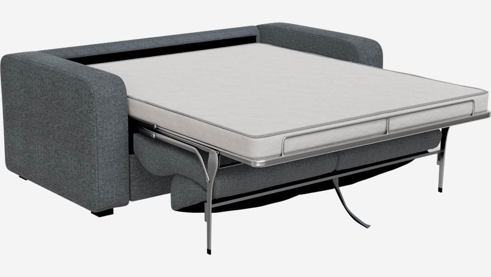 Sofá-cama de tecido 3 lugares - Azul cinza