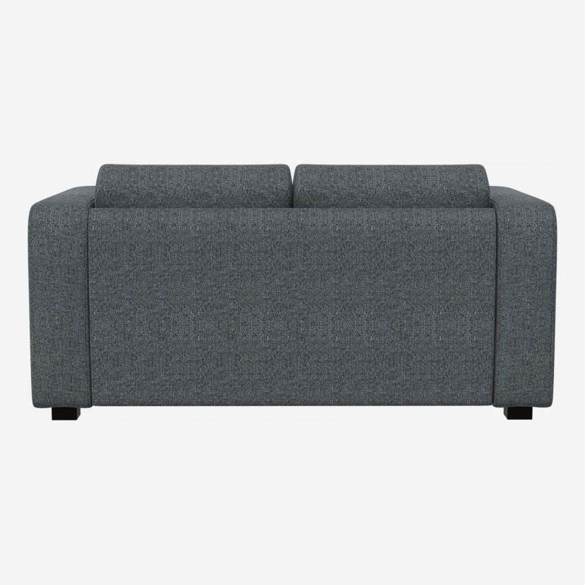 Sofá-cama compacto de tecido - Azul cinza