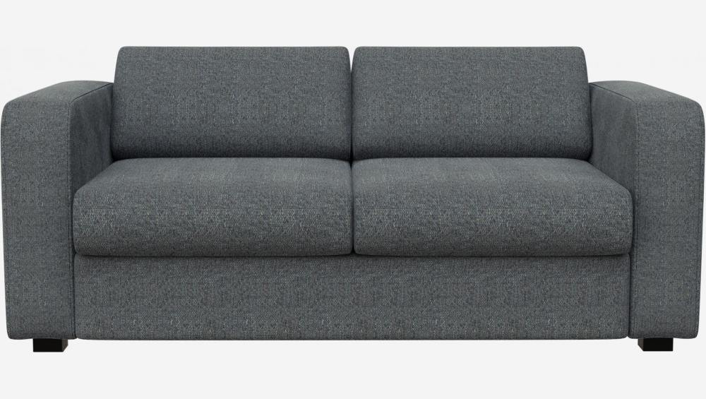 Sofá de 2 lugares de tecido - Azul cinza