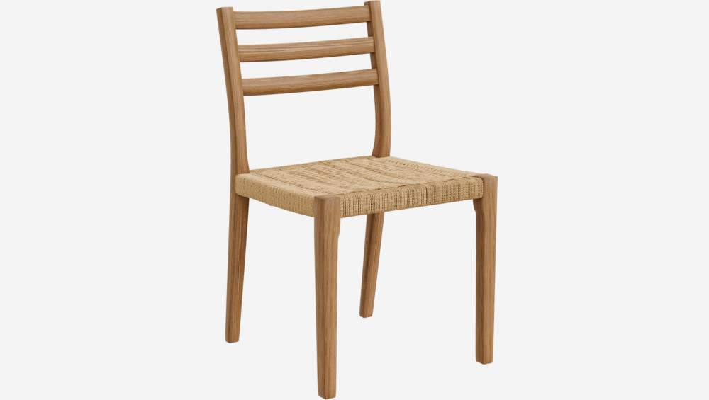 Stuhl aus Eiche und Strängen - Naturfarben