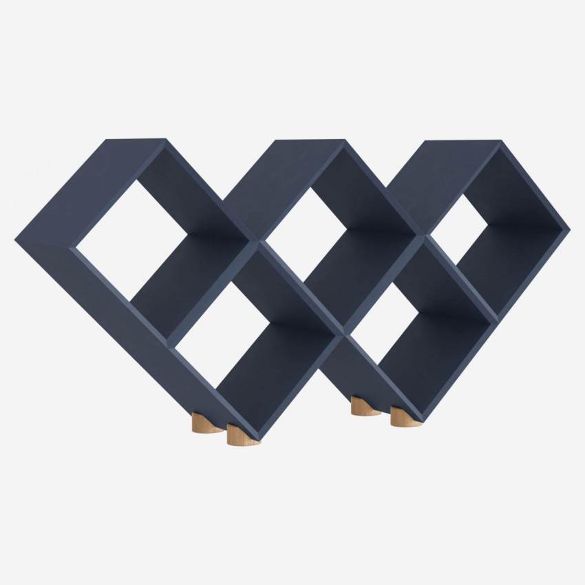Etagère 5 cubes en bois - Bleu – Design by Dominique David